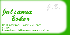 julianna bokor business card
